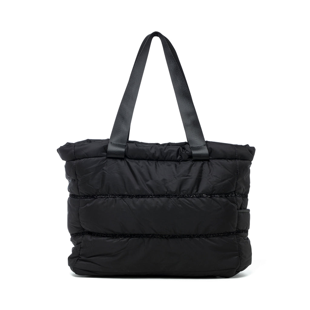 Borsa a spalla nera con dettagli glitterati Lora Ferres