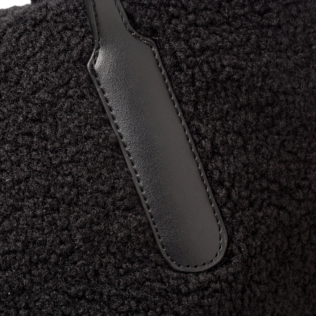 Borsa a spalla nera in tessuto Lora Ferres