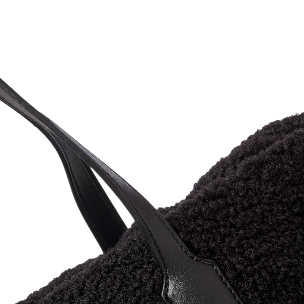 Borsa a spalla nera in tessuto Lora Ferres