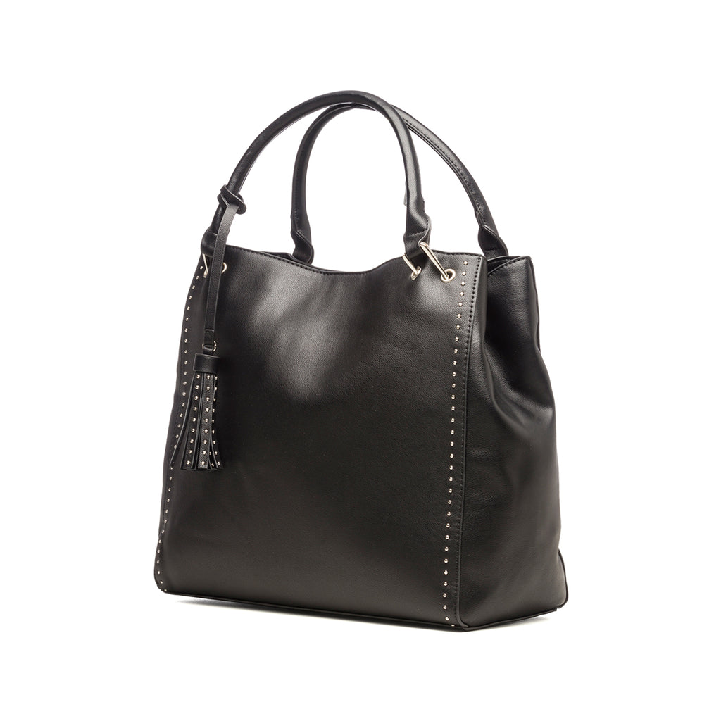 Borsa a spalla nera con piccole borchie Carrera Jeans Allie