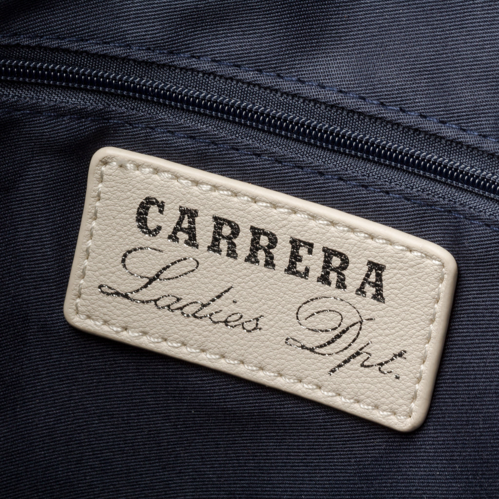 Borsa a spalla grigio chiaro con piccole borchie Carrera Jeans Allie