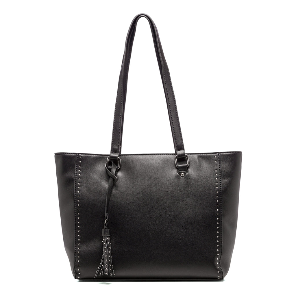 Borsa a spalla nera con piccole borchie Carrera Jeans Allie