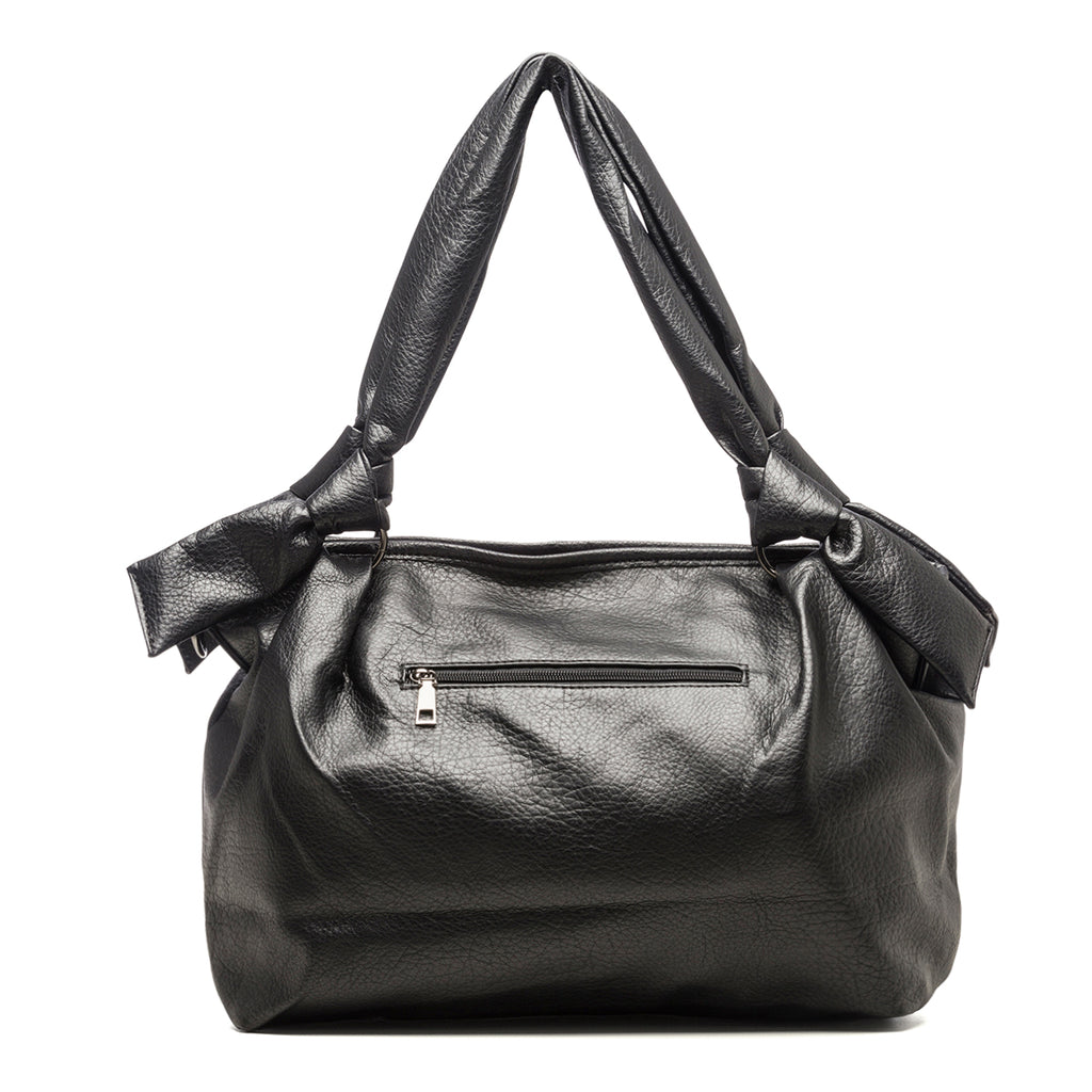 Borsa a spalla nera in similpelle Lora Ferres