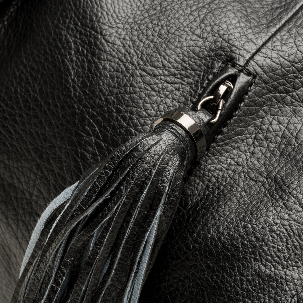 Borsa a spalla nera in similpelle Lora Ferres