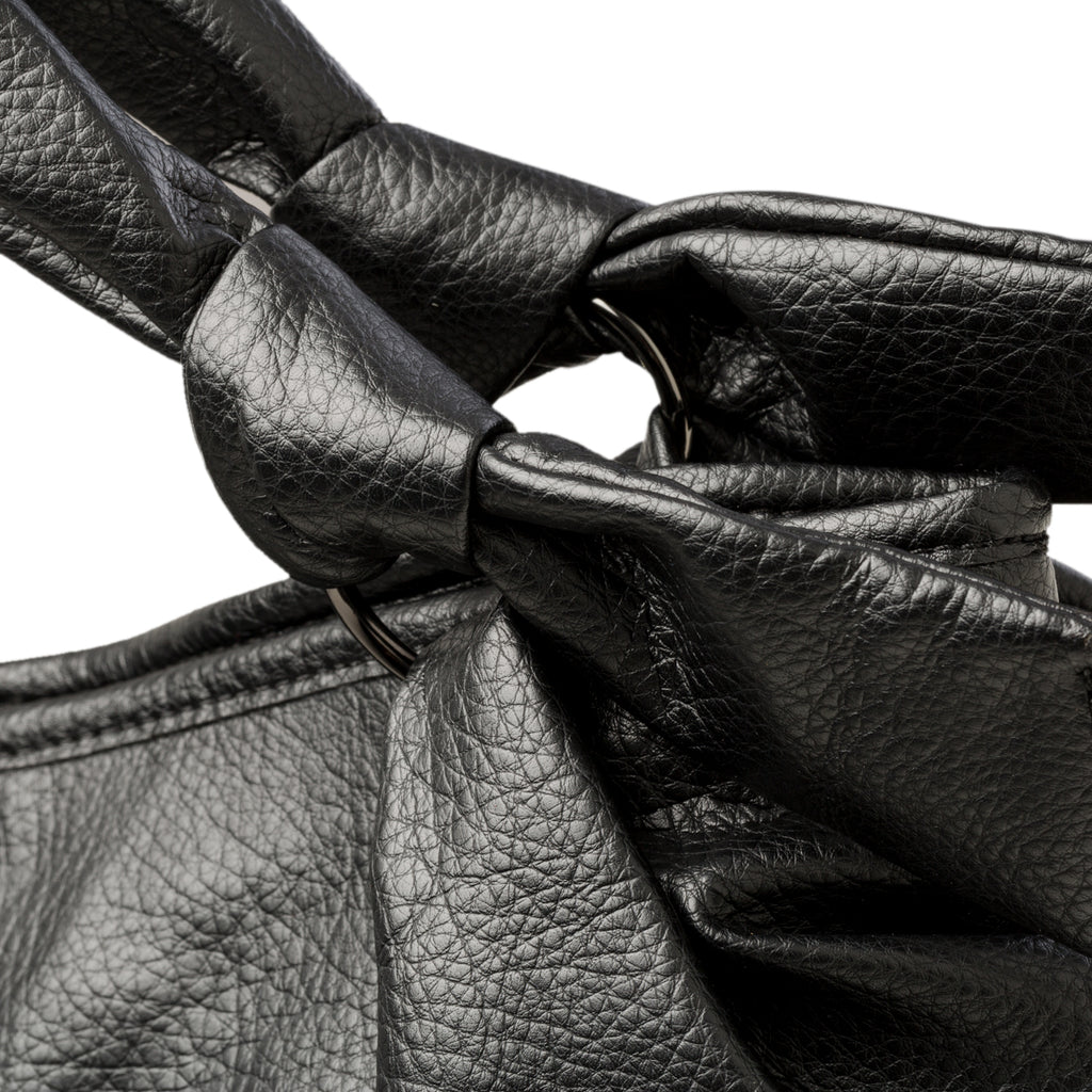 Borsa a spalla nera in similpelle Lora Ferres