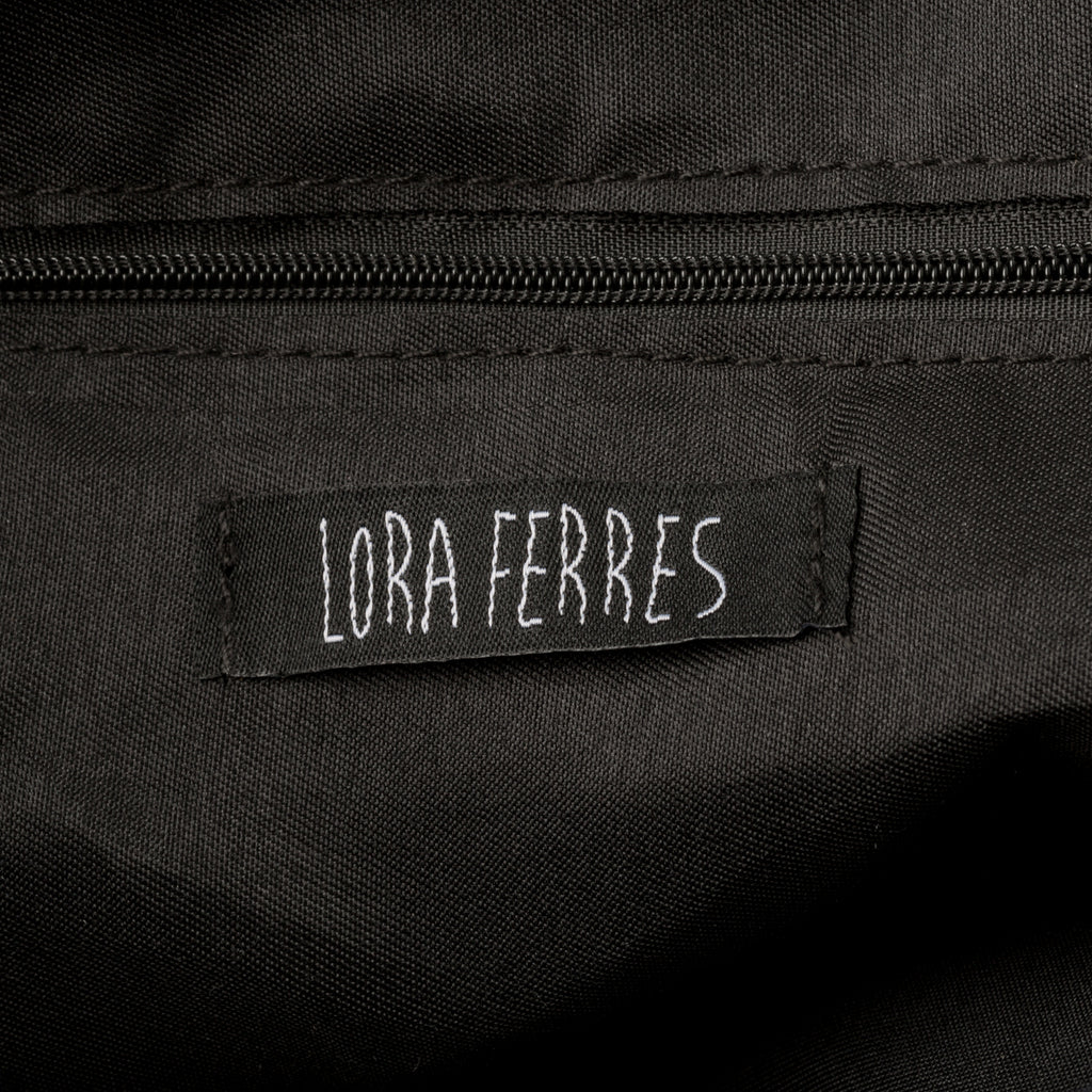 Borsa a spalla nera in similpelle Lora Ferres