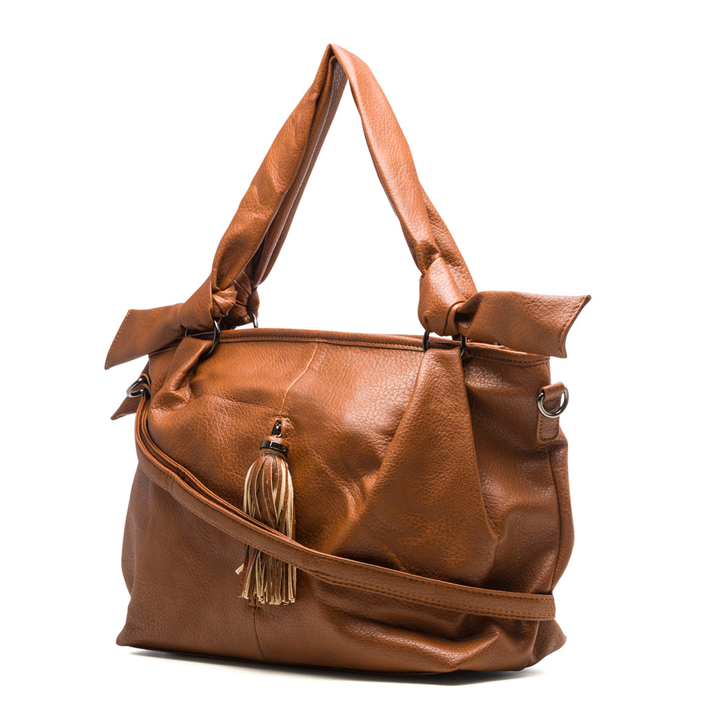 Borsa a spalla marrone in similpelle Lora Ferres