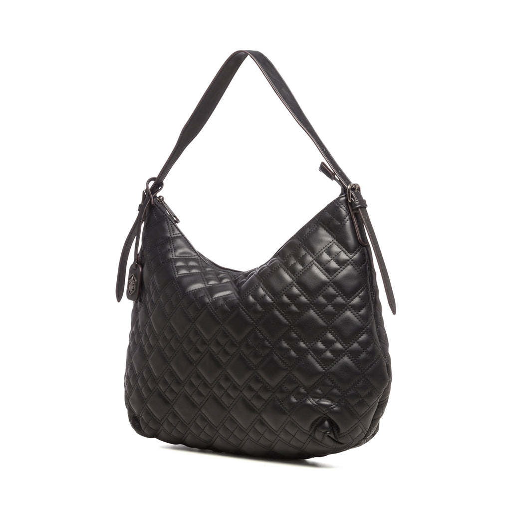 Borsa a spalla nera effetto trapuntato Lumberjack Harley