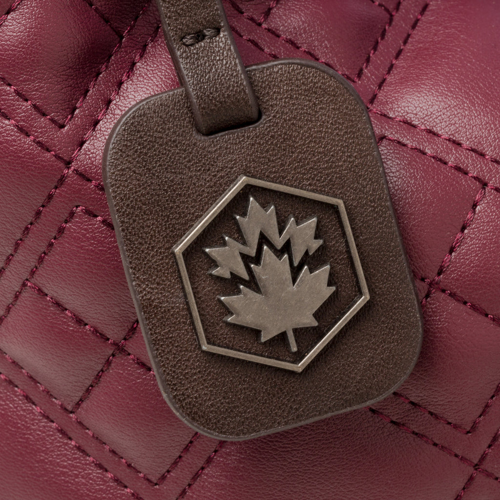 Borsa a spalla bordeaux effetto trapuntato Lumberjack Harley