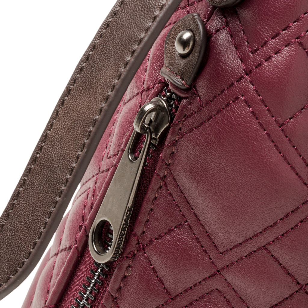 Borsa a spalla bordeaux effetto trapuntato Lumberjack Harley