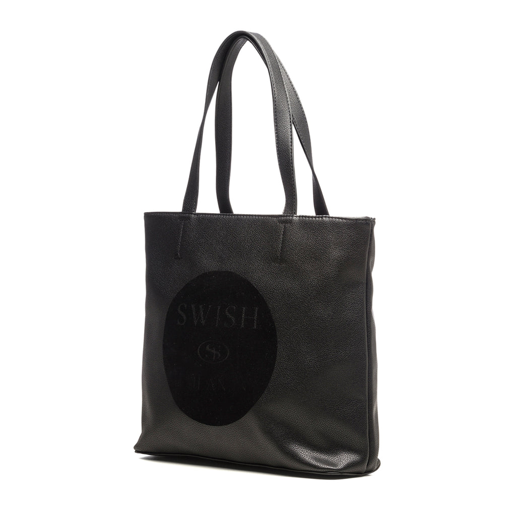 Borsa a spalla nera con dettagli scamosciati Swish Jeans Keat