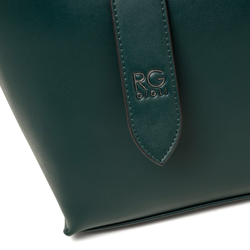Borsa a spalla verde da donna Romeo Gigli Anastasia