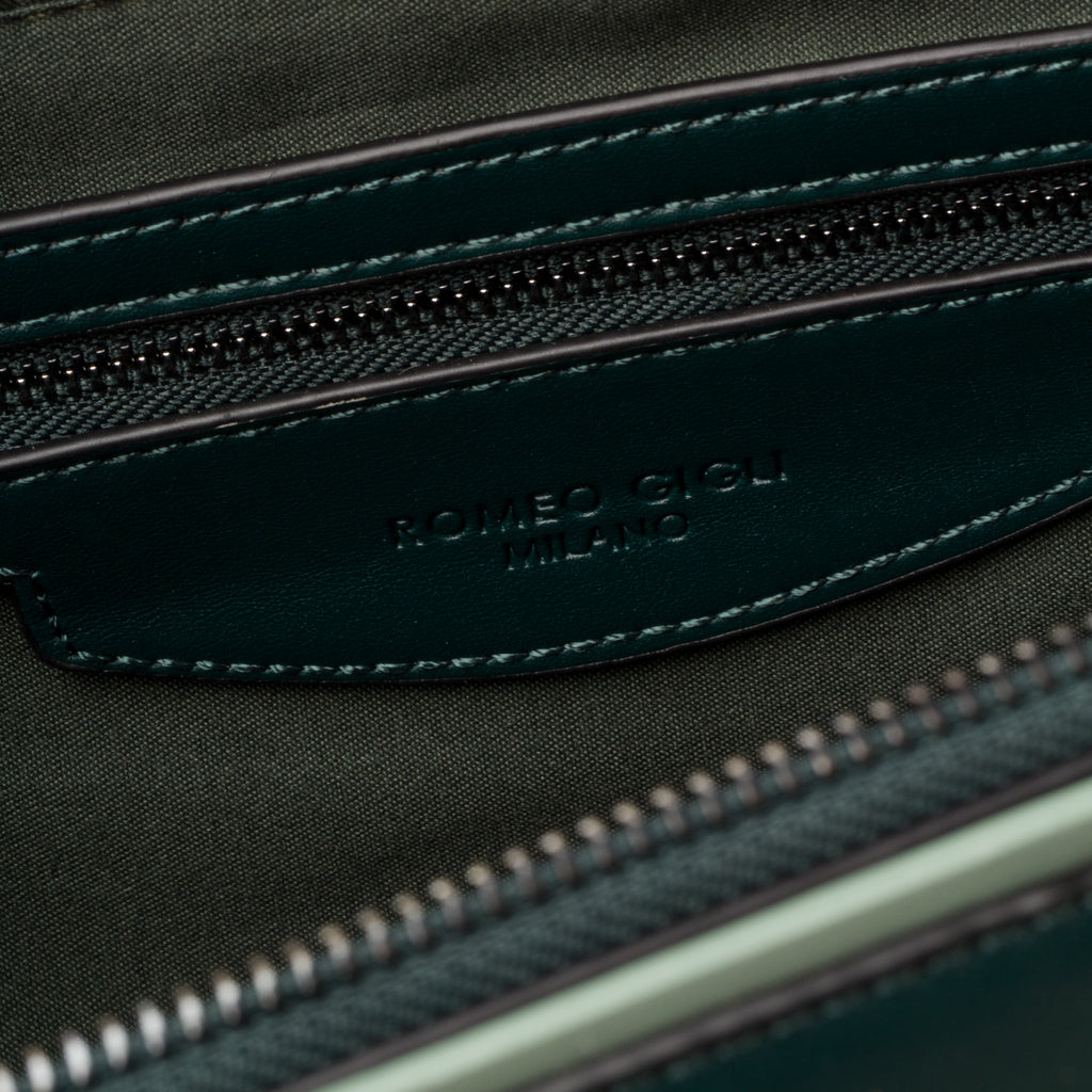 Borsa a spalla verde da donna Romeo Gigli Anastasia