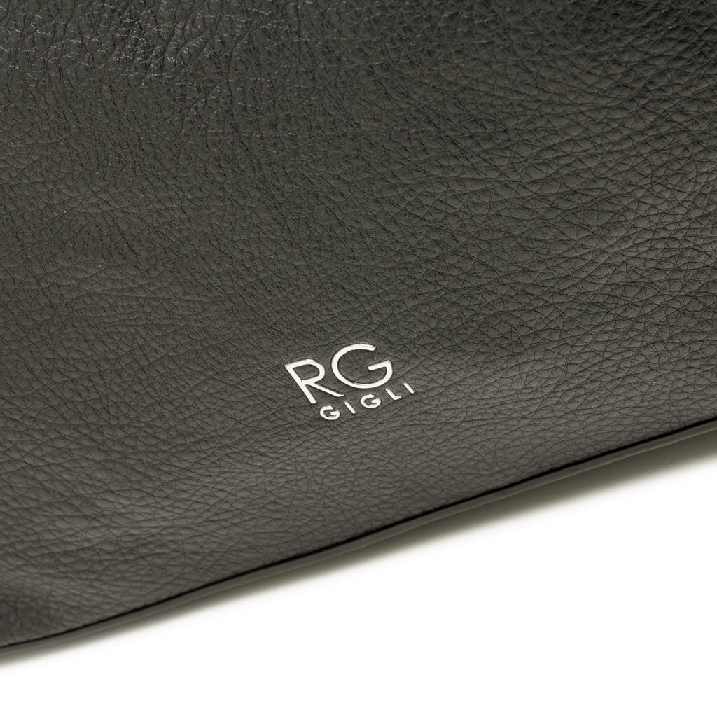 Borsa a spalla nera effetto martellato Romeo Gigli Gherson