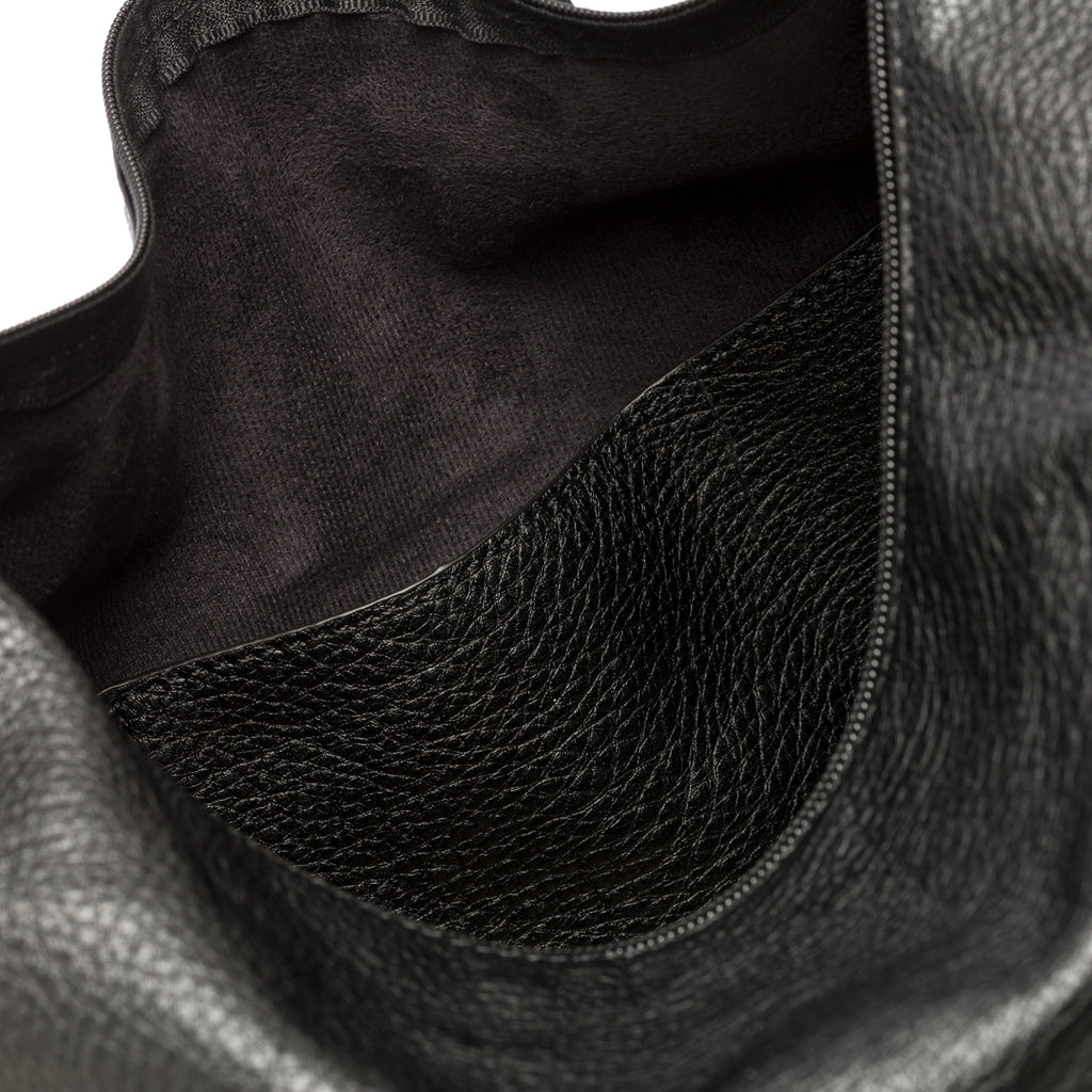 Borsa a spalla nera effetto martellato Romeo Gigli Gherson