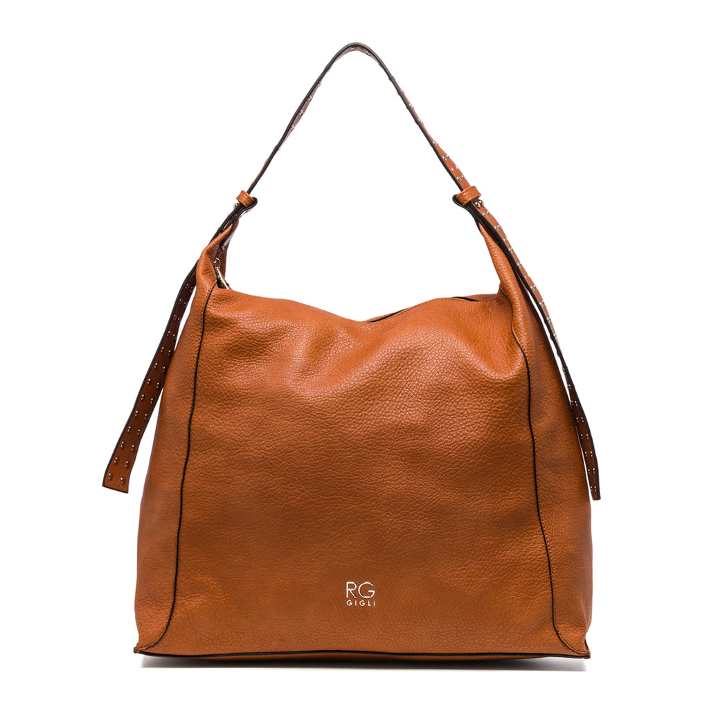 Borsa a spalla color cuoio effetto martellato Romeo Gigli Gherson