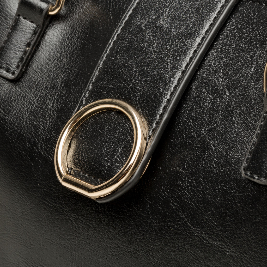 Borsa a spalla nera in similpelle Lora Ferres