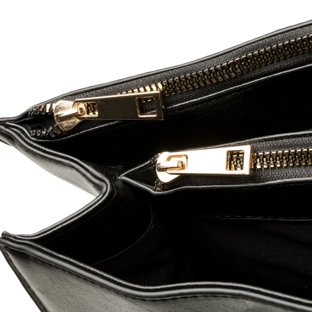 Borsa a spalla nera in similpelle Lora Ferres