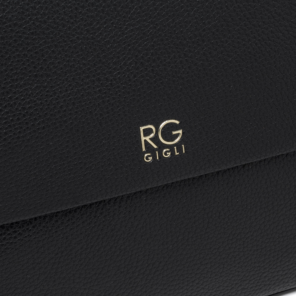 Borsa a spalla nera con manico a catena Romeo Gigli Abigail