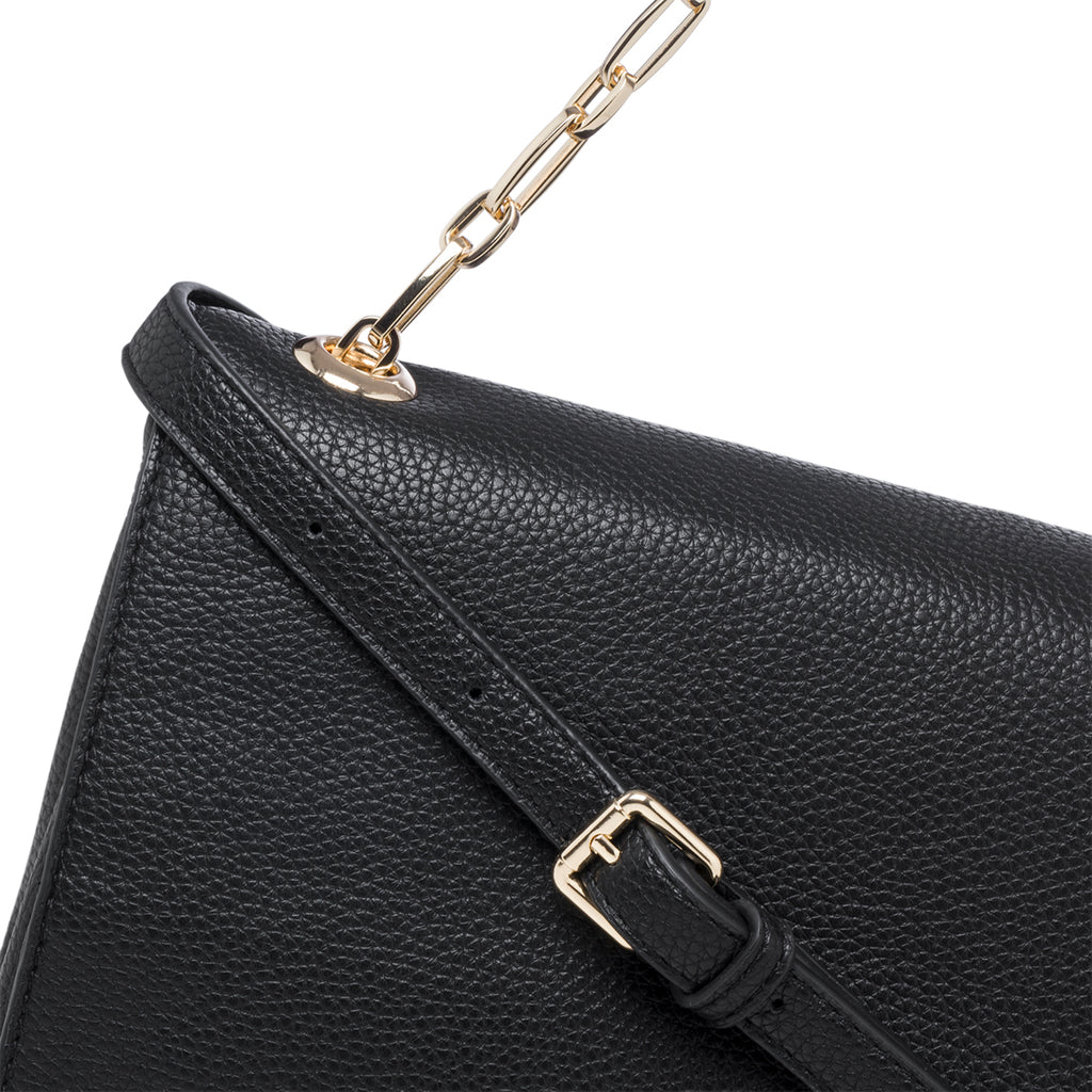 Borsa a spalla nera con manico a catena Romeo Gigli Abigail