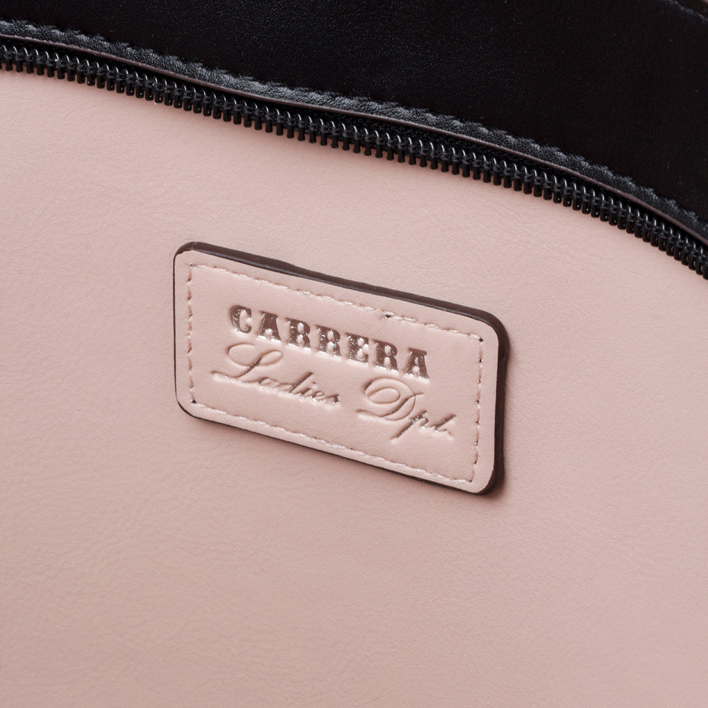 Borsa a spalla nera con logo in metallo Carrera Jeans Sally