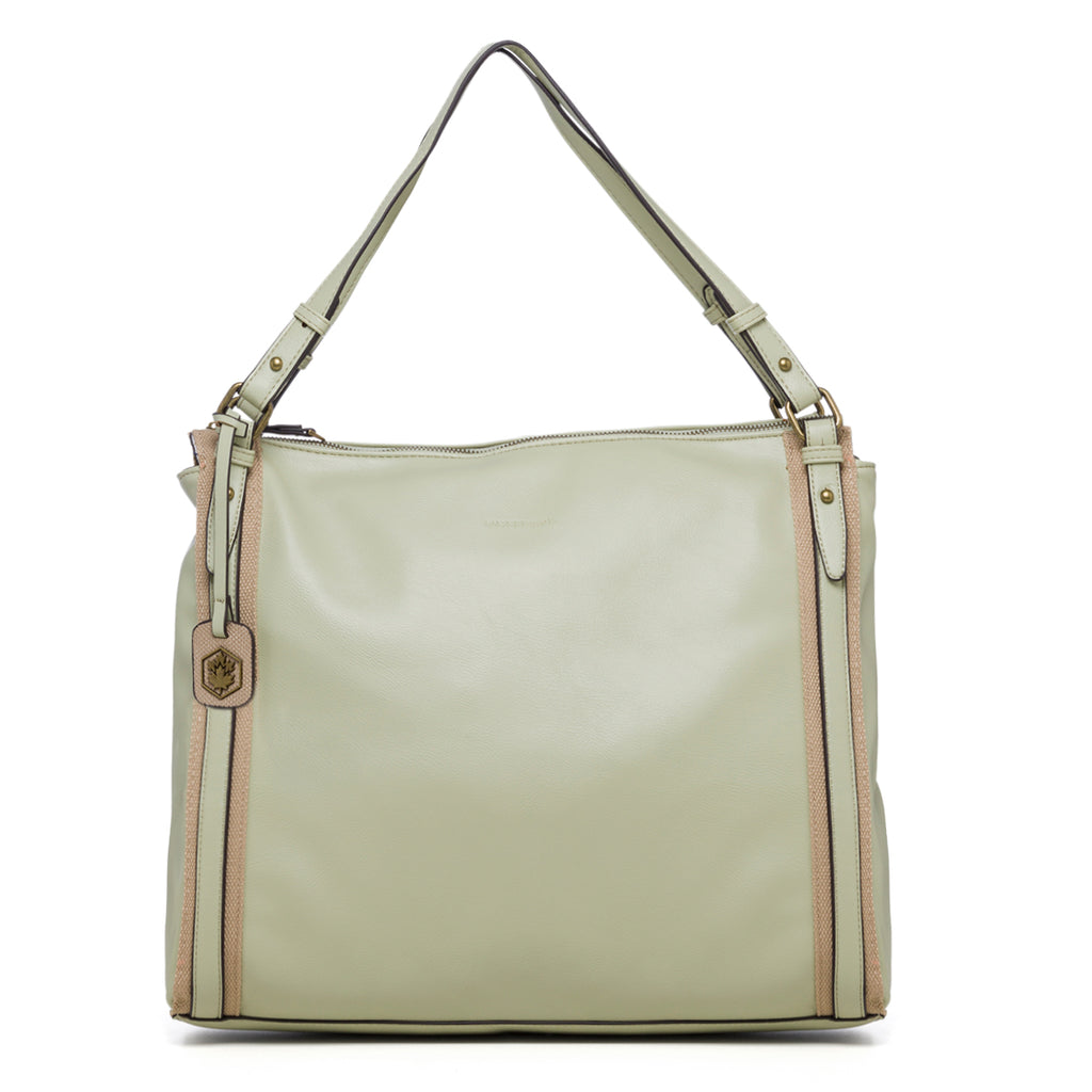 Borsa a spalla verde con dettagli beige Lumberjack Scilla
