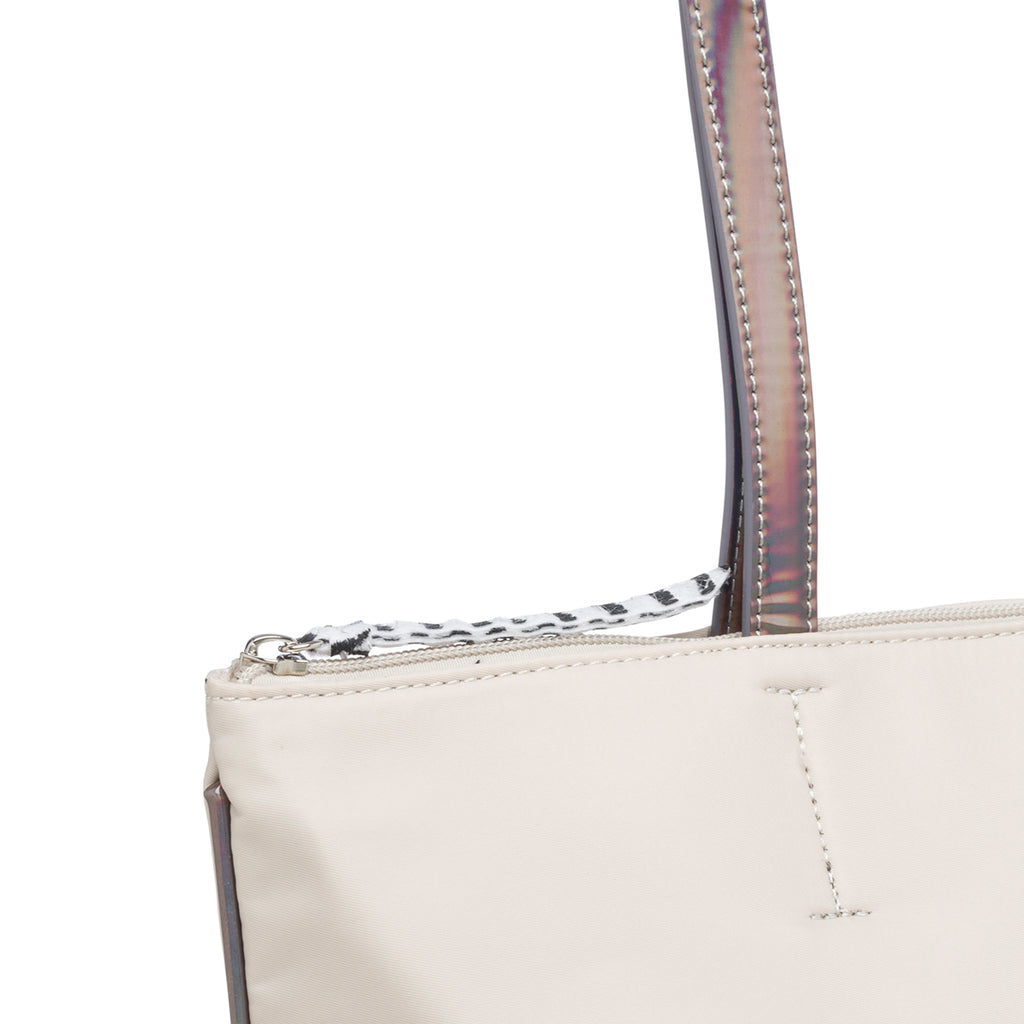 Borsa a spalla beige con stampa a contrasto Swish Jeans Maura