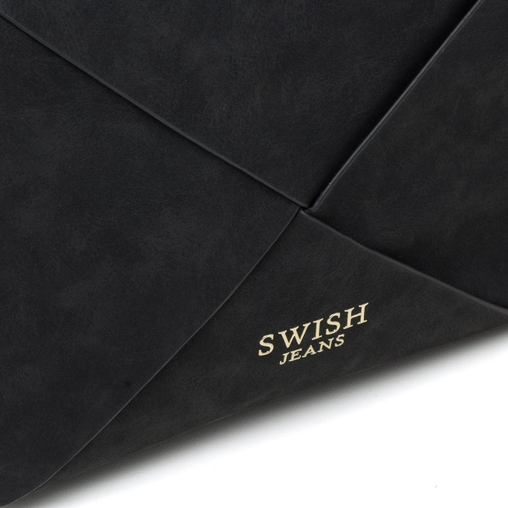 Borsa a spalla nera effetto intrecciato Swish Jeans Ellis