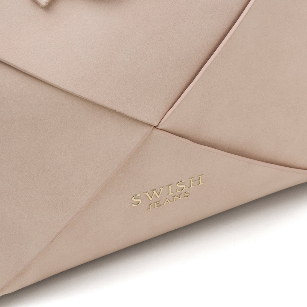 Borsa a spalla rosa effetto intrecciato Swish Jeans Ellis