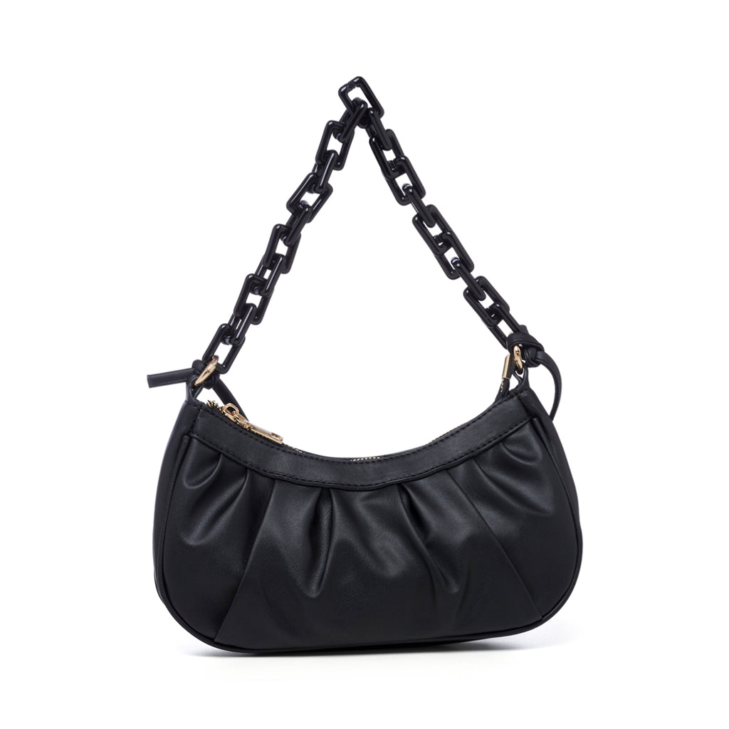 Borsa a mano nera con manico a catena Lora Ferres