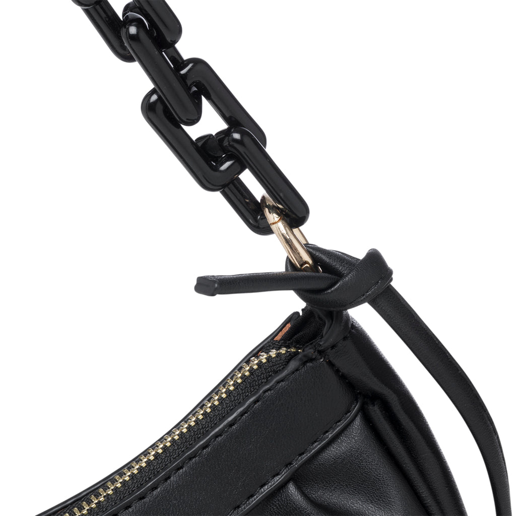 Borsa a mano nera con manico a catena Lora Ferres