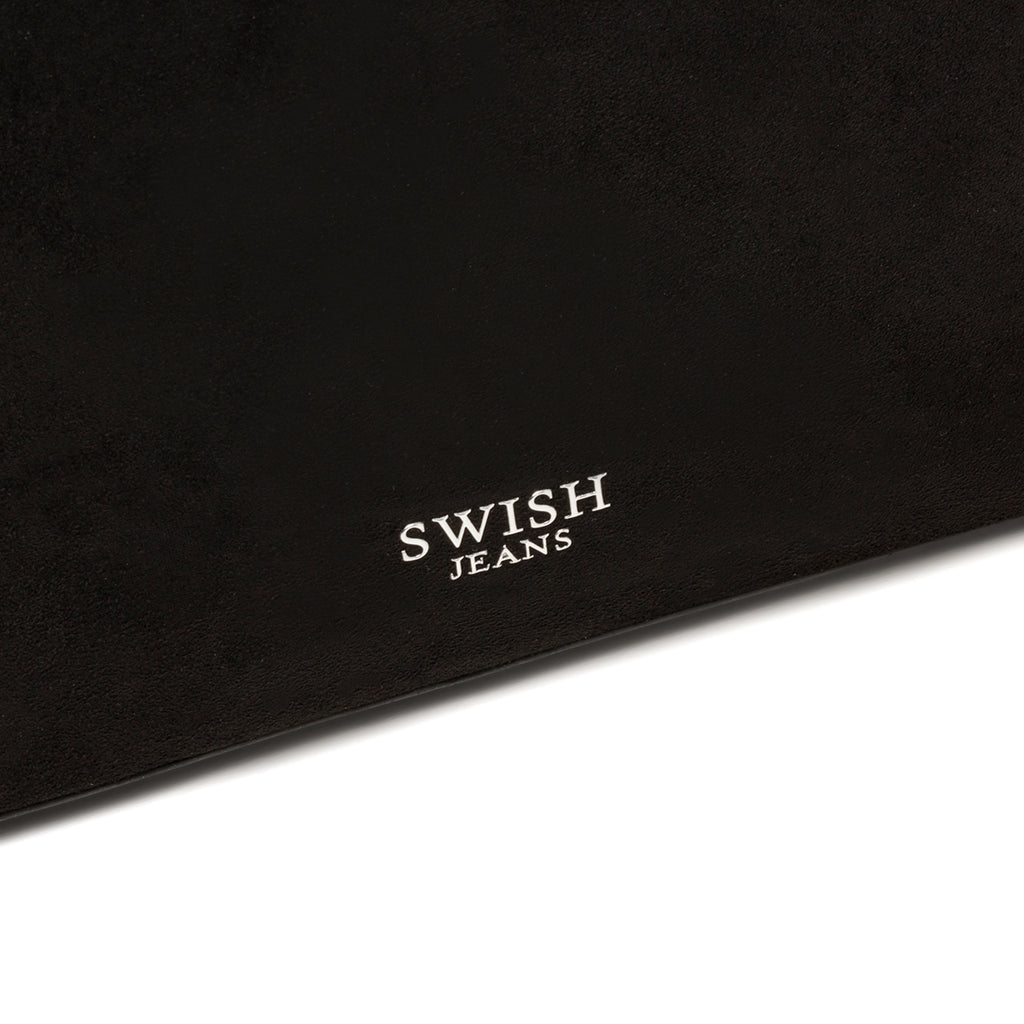 Borsa a spalla scamosciata nera da donna Swish Jeans Valentina