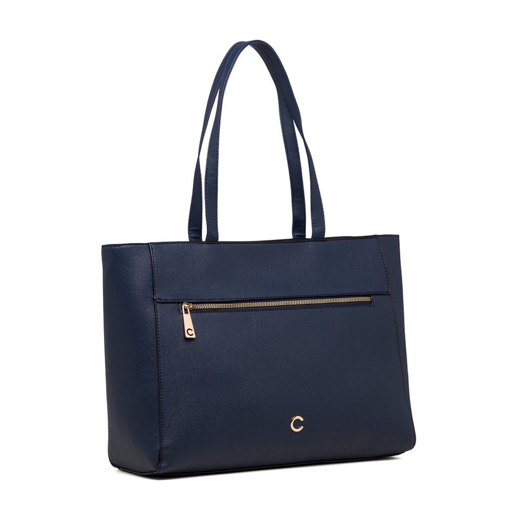 Borsa a spalla blu da donna Carrera Jeans Lily