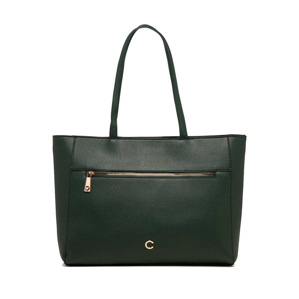 Borsa a spalla verde da donna Carrera Jeans Lily