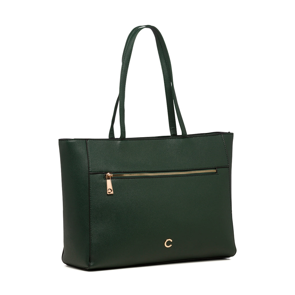 Borsa a spalla verde da donna Carrera Jeans Lily