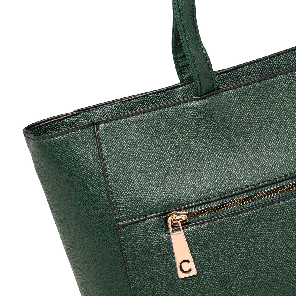 Borsa a spalla verde da donna Carrera Jeans Lily