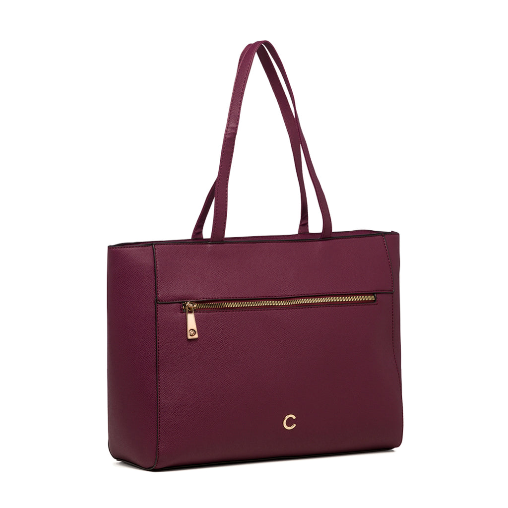 Borsa a spalla vinaccia da donna Carrera Jeans Lily