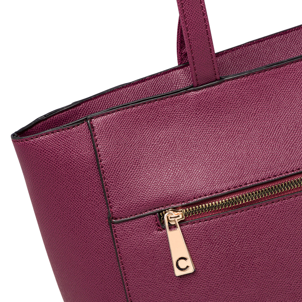 Borsa a spalla vinaccia da donna Carrera Jeans Lily