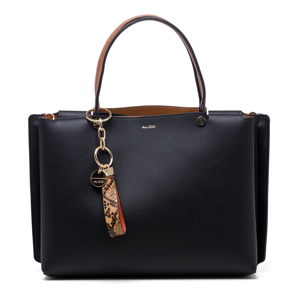 Borsa a spalla nera da donna con portachiavi ALDO Waviel