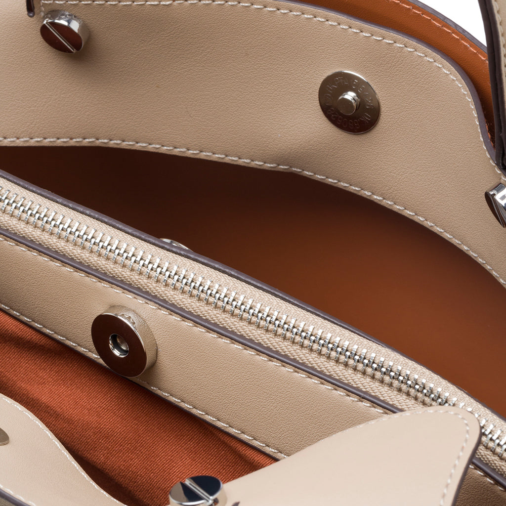 Borsa a spalla beige da donna con portachiavi ALDO Waviel