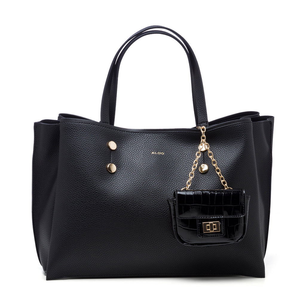 Borsa a spalla nera da donna con borsellino portamonete ALDO Lothaytram