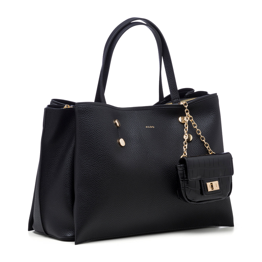 Borsa a spalla nera da donna con borsellino portamonete ALDO Lothaytram