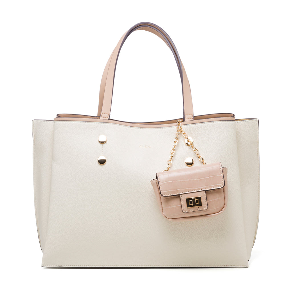 Borsa a spalla color avorio da donna con borsellino portamonete ALDO Lothaytram