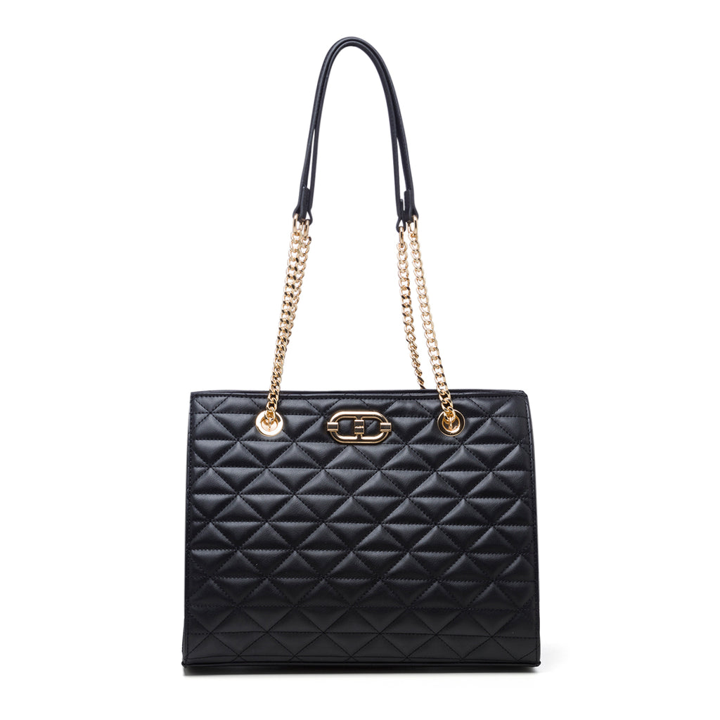 Borsa a spalla nera da donna effetto trapuntato ALDO Jazzie