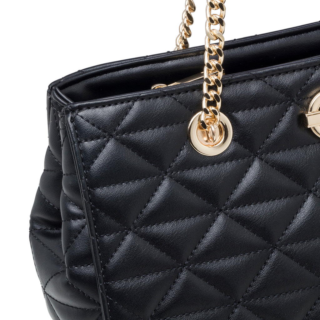 Borsa a spalla nera da donna effetto trapuntato ALDO Jazzie