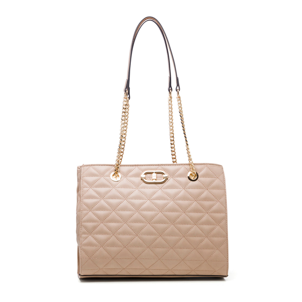 Borsa a spalla beige da donna effetto trapuntato ALDO Jazzie