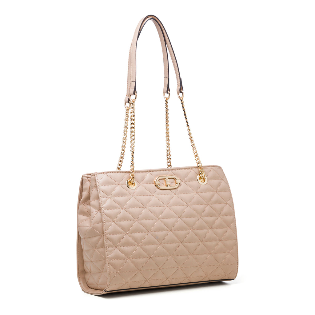 Borsa a spalla beige da donna effetto trapuntato ALDO Jazzie
