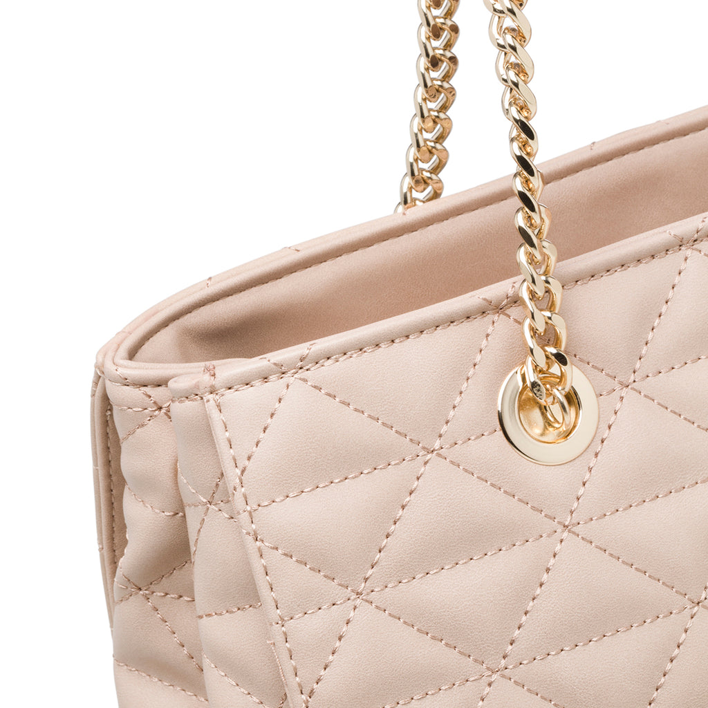 Borsa a spalla beige da donna effetto trapuntato ALDO Jazzie