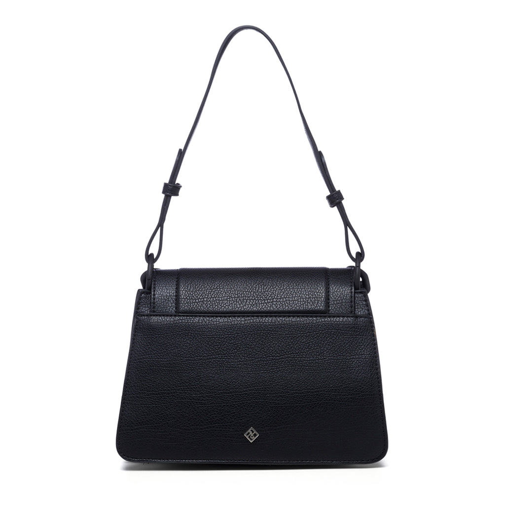 Borsa a mano nera in pelle vegana con maxi-catena Call It Spring Rayah