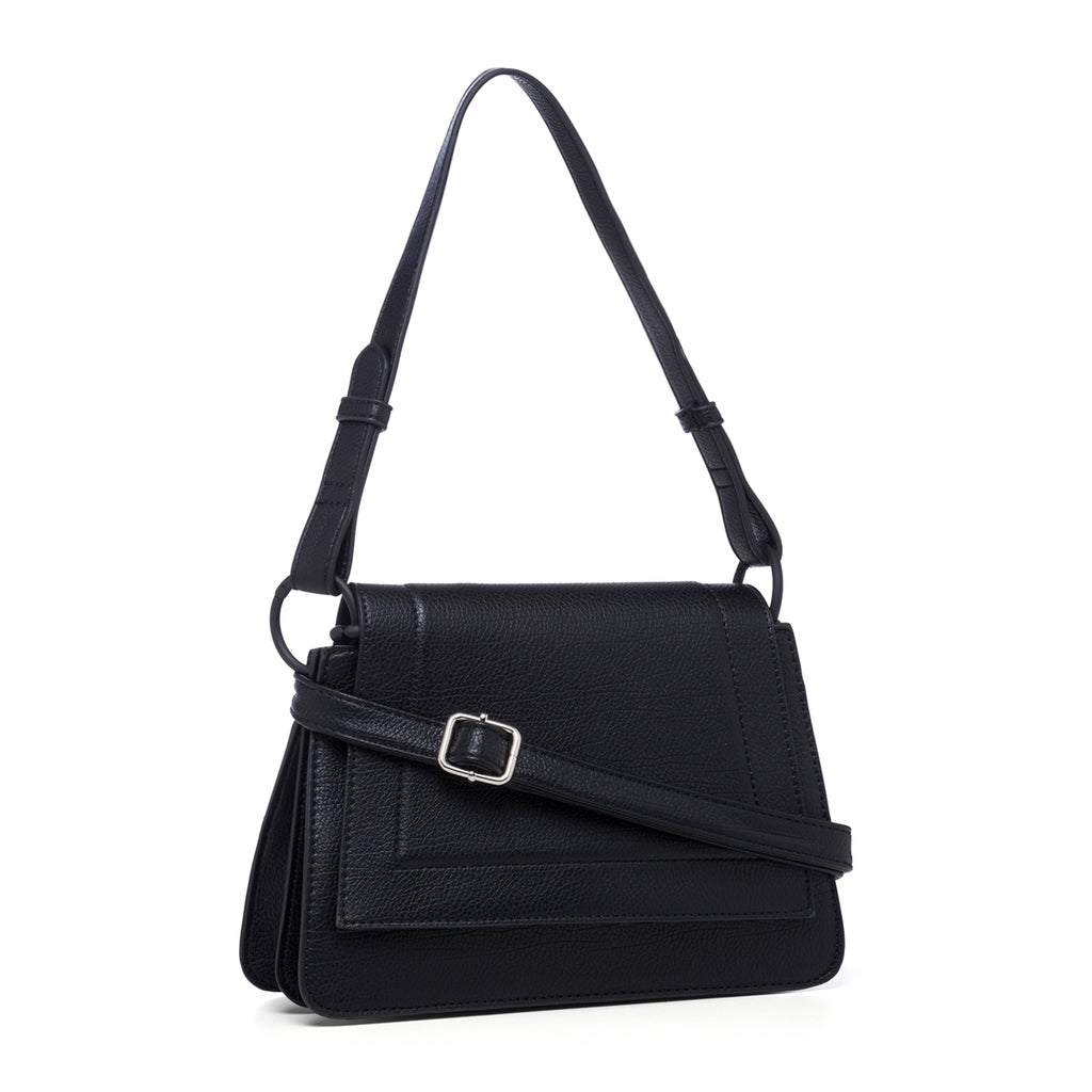 Borsa a mano nera in pelle vegana con maxi-catena Call It Spring Rayah